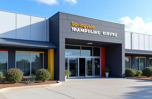 Exterior view of Springvale Trampoline Centre building